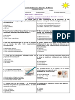 Evaluación de Ciencias Naturales 3º Básico LA LUZ