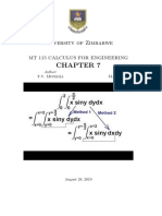 University of Zimbabwe: MT 115 Calculus For Engineering