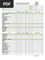 Ficha Inspección Vehículo Diaria 2019