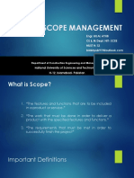 Project Scope Management: Engr. Bilal Ayub Ce & M Dept, Nit-Scee NUST H-12