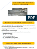 Determination of Rock Quality Designation (RQD) and Core Recovery Factor (CR) For Borehole Logs