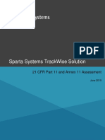 Sparta Systems Trackwise Solution: 21 CFR Part 11 and Annex 11 Assessment