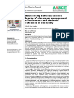 Relationship Between Science Teachers' Classroom Management Effectiveness and Students' Outcomes in Chemistry