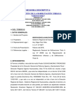 Memoria Descriptiva Del Terreno y Habilitaciónurbana Final 2018-0