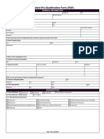 Standard Pre-Qualification Form (PQF) : General Information