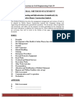 General Method Statement: Construction in Civil Engineering Unit 29