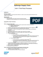 OpenSAP Byd4 Week 04 Unit 04 TPPROX Additional Exercise