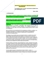 Paradigmas Cuantitativo y Cualitativo y Metodologia de La Investigacion