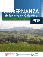 Gobernanza de La Tierra en Colombia Propuesta Conceptual y Metodológica para Su Evaluación