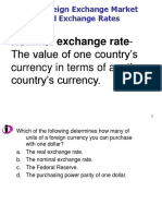 Nominal Exchange Rate-: The Foreign Exchange Market and Exchange Rates