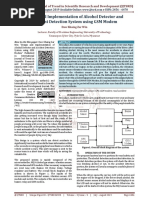 Design and Implementation of Alcohol Detector and Accident Detection System Using GSM Modem