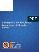 Dedu401 Philosophical and Sociological Foundations of Education English PDF