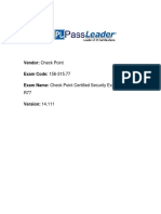 Vendor: Check Point Exam Code: 156-315.77 Exam Name: Check Point Certified Security Expert (CCSE)