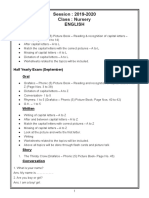 Session: 2019-2020 Class: Nursery English: Periodic Test - I (July)