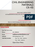 Civil Engineering Materials CE-102