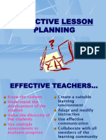 Effective Lesson Planning