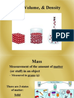 Mass Volume Density Notes PDF