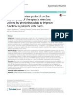 A Systematic Review Protocol On The Effectiveness of Therapeutic Exercises Utilised by Physiotherapists To Improve Function in Patients With Burns