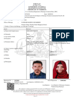 Form No - Iv Government of Kerala Certificate of Marriage: (See Rule 11 (1) )