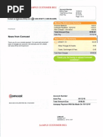 Comcast Sample Customer Bill PDF