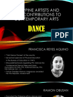 Philippine Artists and Their Contributions To Contemporary Arts (Dance and Theater)