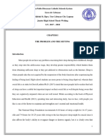 The Effects of Sleep Deprivation To The Interpersonal Interactions of The Grade 9-10 Students of Liceo de Cabuyao