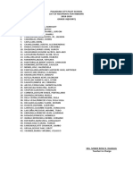 Pagadian City Pilot School List of Recipients For Ribbons 2018-2019 Grade-Iii (Ivory)