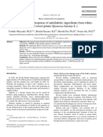 Effects On Immune Response of Antidiabetic Ingredients From White-Skinned Sweet Potato (Ipomoea Batatas L.)