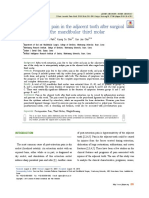 Post-Extraction Pain in The Adjacent Tooth After Surgical Extraction of The Mandibular Third Molar