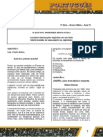 Aula 10 Portugues 3 Serie Versao Aluno