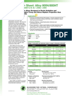 Specification Sheet: Alloy 800H/800HT: (UNS N08810, UNS N08811) W. Nr. 1.4958, 1.4959