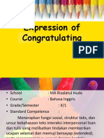 Expression of Congratulating