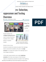 Surge Arresters: Selection, Application and Testing: Pass You