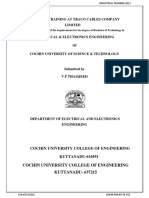 Industrial Training at Traco Cables Company Limited: Cochin University College of Engineering KUTTANADU-637215