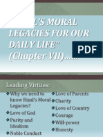 Rizals Moral Legacies For Our Daily Life