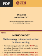 SGU 2922 Methodology: Faculty of Geoinformation and Real Estate Universiti Teknologi Malaysia