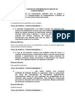 Avaliação (Aula 02) - Conceitos Fundamentais Da Análise Do Comportamento