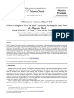 Effect of Magnetic Field On Heat Transfer in Rectangular Duct Flow of A Magnetic Fluid