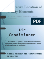 Indicative Location of Utility Elements:: Air Conditioner, Electrical Outlet & Switches