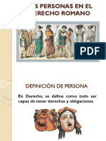 Diapositivas Las Personas en El Derecho Romano