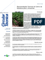 Recomendações Técnicas Do Cultivo de Mandioca para o Amazonas