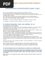 Como Restaurar La Relacion Entre Padres e Hijos