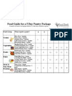 Food Guide For A 5 Day Pantry Package: 1 2 3 4 5 6 Grains