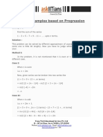 Solved Examples Based On Progression