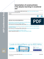 The Implementation of Constructivism Approach For Physics Learning in Vocational High School