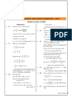 National Level Science Talent Search Examination-Un472: Math e M Atics