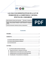 Prácticas Monopolísticas en La Ley de Promoción de La Competencia y Defensa Efectiva Del Consumidor