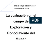 Investigacion La Evaluacion Exploracion y Conocimiento Del Mundo