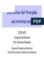 Instruction Set Principles and Architectures: Computer Architecture Prof. Muhamed Mudawar