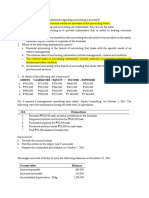 Assets Liabilities + Equity + Income - Expenses: Oct. Transactions